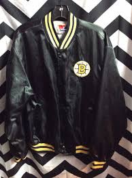 Kup boston bruins jacketna ebay. Baseball Style Jacket Satin Boston Bruins Nhl Boardwalk Vintage
