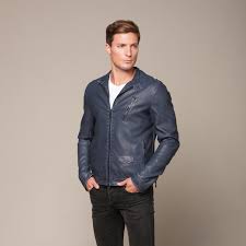 Rogue Faux Leather Bomber Jacket Navy S Rogue Touch Of Modern