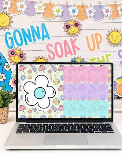 Beach vibes and temporary wallpaper are trending for back-to-school season.