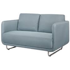 Vous n'avez pas assez d'espace dans votre petit intérieur pour le grand canapé design dont vous avez toujours rêvé. Canape 2 Places June Design Bleu Pieds Metal Brosse 3 Suisses