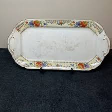 Vintage (1935) Alma Ware Floral Design Bone China Platter/ Serving Plate