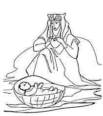 The basket with moses is printed on a separate page. Baby Moses Coloring Page Coloringnori Coloring Pages For Kids