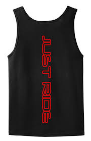 Just Ride Wake Tank Top Singlet Wakeboard Wakesurf Wakeskate Black