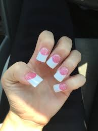 Finish the look with stylish rings. Pink And White Square Nails Nail And Manicure Trends