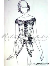 Model baju kebaya modern rating: Sketsa Desain Baju Wanita Lengan Panjang