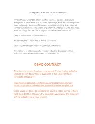 Companies that operate on the internet can switch content delivery networks — and some. Schedule Disruption Notice Letter 3 Easy Steps