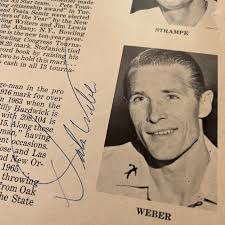 Modern PBA Players Better Signed Dick Weber, Johnny Guenther 1969 Arti