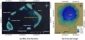 Three Dimensional 3d Morphology Of Sansha Yongle Blue Hole