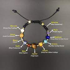 Solar System Space Bracelet In 2021 Solar System Bracelet Beaded Bracelets Bracelets