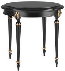 Sriwatana sofa side end tables living room, vintage accent couch table with side pocket, c shaped table for coffee snack laptop, dark walnut. Casa Padrino Luxury Baroque Side Table Black Antique Gold O 60 X H 60 Cm Noble Round Table In Baroque Style Baroque Living Room Furniture