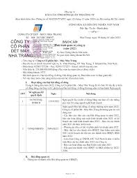 CÔNG TY CỔ PHẦN DỆT MAY NHA TRANG