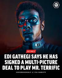 In an interview with Variety, Edi Gathegi confirmed that he has signed a  multi-picture deal at DC Studios to play Mister Terrific. "I want to be  involved in this universe in a