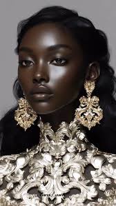 Regal Gold & Timeless Power @varyalai , A new chapter in AI couture — where  baroque opulence meets futuristic precision., Strength, elegance, and  divine artistry. , The sculptural golden earrings and ...