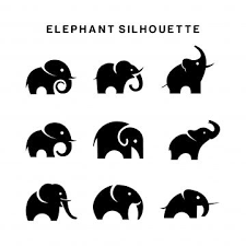 Silhueta De Simbolo De Elefante Conjunto Vector Vector Simbolo Logotipo Imagem Png E Vetor Para Download Gratuito Elephant Icon Elephant Logo Animal Logo