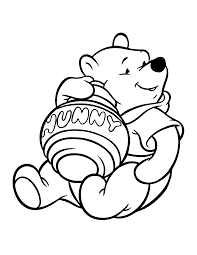 Winnie the pooh is startled to see a honeybee inside his jar of honey. Coloring Pages Winnie The Pooh Animated Images Gifs Pictures Animations 100 Free