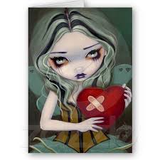 Mending A Broken Heart Greeting Card Zazzle Com Broken Heart Art Gothic Fairy Fairy Art