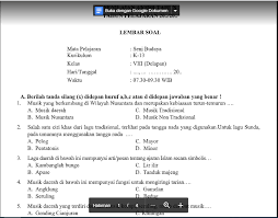 Perangkat pembelajaran seni budaya smp/mts kelas 9 ktsp. Soal Dan Jawaban Pat Seni Budaya Kelas 8 Kurikulum 2013 Soal Pelajaran