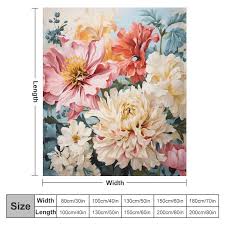 Amazon.com: Peyton Bloom Bright Stripe Blanket Spring Summer Floral Fleece  Throw Blanket 70"x80" Soft Fuzzy Plush Blanket Bedding Cozy Lightweight ...