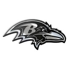 Baltimore Ravens Logo Black And White Baltimore Ravens Auto Emblem Premium Metal Baltimoreravens Baltimore Ravens Nfl Baltimore Ravens Nfl Car