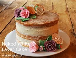 طريقة جد بسيطة وبأقل تكلفة لتزين لاير كيك/ طورطة العيد الميلاد رقم 8وبكلاصاج بدون تعقيداتوناجحة. Naked White Layer Cake Recipe Thebakingpan Com