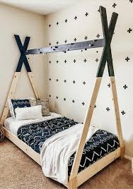 Diy Kids Teepee Bed House Beds For Kids Kids Bed Frames Diy Toddler Bed
