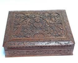 Antique Wooden Box Colonial Art Deco Carved Hardwood Box Etsy Antique Wooden Boxes Colonial Art Wooden Boxes