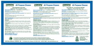 Helps you comply with osha's hazard communication standard. Baumann Paper Secondary Ready To Use Solution Labels Printed Green Solutions All Purpose Cleaner