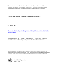 Pdf Glyoxal