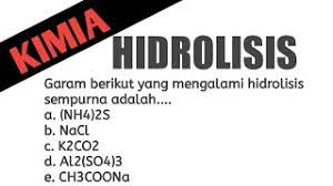 Dari soal diatas penyusun dari garam nh4cn adalah nh4oh ( basa lemah ) dan hcn ( asam lemah ) dan akan terjadi hidrolisis total. Hidrolisis Garam Berikut Yang Mengalami Hidrolisis Sempurna Adalah A Nh4 2s B Nacl C K2 Youtube