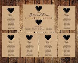 wedding seating chart editable text rustic kraft wedding