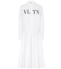 Vltn Cotton Shirt Dress Valentino Mytheresa Women loose t shirts home short shirt mini dresses tops. valentino vltn cotton shirt dress