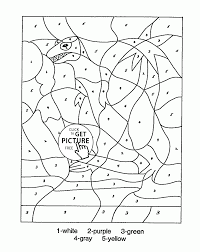 Distribute plenty of crayons and markers for this coloring activity that asks students to identify numbers and fill in the matching colors in this. Dinosaur Coloring Pages By Numbers Coloring Home