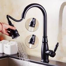 2021 Luxury Black Pull Down Kitchen Faucet Wholesale New Arrival Solid Brass Swivel Pull Out Spray Gooseneck Sink Mixer Tap From Eimin 95 98 Dhgate Com Kitchen Faucet Kitchen Taps Pull Out Kitchen Faucet