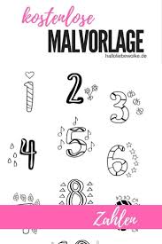 Malvorlagen Zahlen 1 10