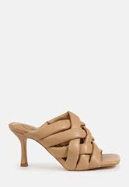 Heeled mules with a pop of color. High Heels Stilettos Black White Nude Heels Missguided