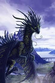 Black And Blue Dragon Drawing You Re Saying That This Dragon Can Perform Magic Aye Well What Does He Look Like Like Loki In D Mythical Creatures Fantasy Dragon Dragon Pictures