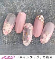 春 ハンド ホログラム ミディアム ピンク moreのネイルデザイン no 4022362 ネイルブック 桜 ネイル ネイルデザイン 春 ネイルデザイン