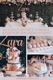 This elegant retirement cake was inspired by the long awaited summer! Kara S Party Ideas Elegant Secret Garden Rooftop Birthday Party Kara S Party Ideas