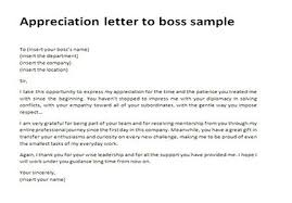 Appreciation Letter To Boss Sample Thank You Letter To Boss Intended For A Thank You Appreciation Letter Appreciation Letter To Boss Farewell Letter To Boss