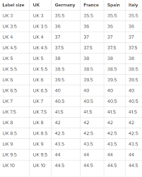 36 True Versace Jeans Size Chart