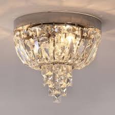 They are the ideal solution for led flush mount ceiling light fixtures come in many different styles from frosted, glass fixtures to crystal flush mount lights that seamlessly blend. Clear Crystal Ceiling Light Fixture For Living Room 3 4 5 Light Antique Style Flushmount Lighting Beautifulhalo Com