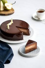 Entremets Poire Chocolat Empreinte Sucree Poire Au Chocolat Gateau Au Poire Gateaux Et Desserts