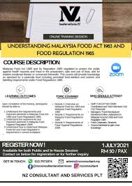 The importation of any food which does not comply with the provision of this act and regulations is prohibited. Nrsyawanie On Twitter Food Safety Online Training Topic Understanding Malaysia Food Act 1983 And Food Regulation 1985 Date 1 July 2021 Register Now Complete The Registration Form Below Https T Co Fkiasqvfvr
