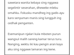 Maybe you would like to learn more about one of these? Cerpen Bahasa Jawa Yang Bagus Brainly Co Id