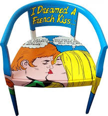 A french kiss is completely different. Brown Memsahib Pop Art Furniture By Silvia Zacchello Art Chair Art Furniture Hand Painted Furniture