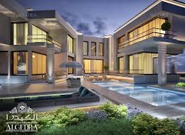 Architecture,landscape design,archicad,vray,adobe photoshop,autodesk 3ds max saved by behance spa design hall design adobe photoshop bel air mansion modern exterior house designs garden villa duplex house design luxury homes dream houses autodesk 3ds max Modern Villa Design Algedra Interior Design