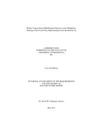 It shows how language use affect the perception of the person. Mother Tongue Based Multilingual Education In The Philippines Studying A Top Down Policy From The Bottom Up