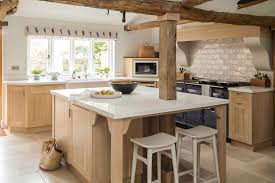 shaker kitchen in limed oak farmhouse