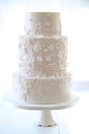 This Understated Cake With An Intricate Lace Design Lace Wedding Cake Cake Lace Wedding Cakes