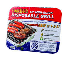 Marsh Allen Grill It Kit Charcoal Grill Silver Portable Grill Disposable Bbq Charcoal Grill